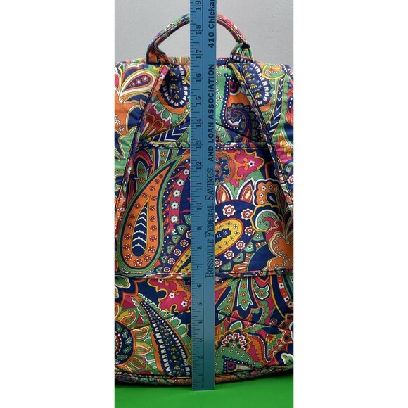 Vera Bradley Iconic Campus Backpack Full Size Book Bag Venetian Paisley - Picture 3 of 10